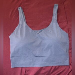 Aerie OFFLINE Real Me Low Key Longline Sports Bra Marbled Blue Large